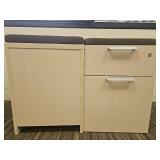 (2) Modern 2-Drawer Mobile File Cabinet with Cushion Top