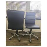 (2) Modern Black Office Chairs