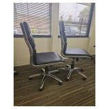 (2) Modern Black Office Chairs