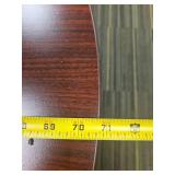 Modern Office Conference Room Set with Artwork, Blinds, Ceiling Tiles, Chair.