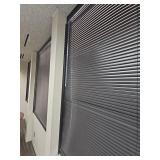 Modern Office Conference Room Set with Artwork, Blinds, Ceiling Tiles, Chair.