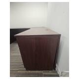 Executive U-Shaped Office Desk with Storage, Steelcase Chair, Blinds