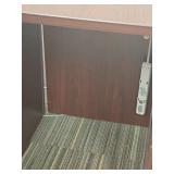 Executive U-Shaped Office Desk with Storage, Steelcase Chair, Blinds