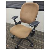 Executive U-Shaped Office Desk with Storage, Steelcase Chair, Blinds
