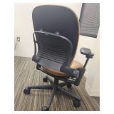 Executive U-Shaped Office Desk with Storage, Steelcase Chair, Blinds