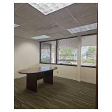 Executive Oval Conference Table with Modern Base