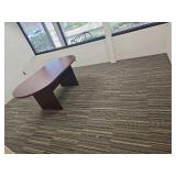 Executive Oval Conference Table with Modern Base