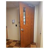 Commercial Wood Door with Window and Arrow Lock