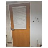 Commercial Wood Door with Window and Blinds