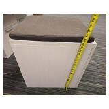Standing Modern 5.10ft White Table and 3 Office File Cabinets with Cushioned Top