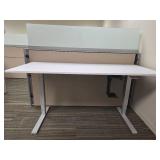 5.10ft Humanscale Modern Rising/ Standing White Desk