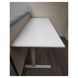 5.10ft Humanscale Modern Rising/ Standing White Desk