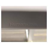 Modern Humanscale Office Cubicle Set W/ Modern Rising/ Standing White Desk