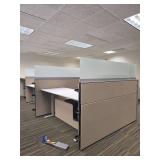 Humanscale Height-Adjustable Office Workstation 3 - Cubicle Set With 3 Filing Credenzas