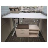 Humanscale Height-Adjustable Office Workstation 3 - Cubicle Set With 3 Filing Credenzas