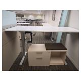 Humanscale Height-Adjustable Office Workstation 3 - Cubicle Set With 3 Filing Credenzas