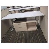 Humanscale Height-Adjustable Office Workstation 3 - Cubicle Set With 3 Filing Credenzas