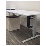 Humanscale  Height-Adjustable Desk with Cushioned File Cabinet
