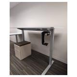 Humanscale  Height-Adjustable Desk with Cushioned File Cabinet