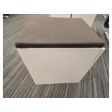 Humanscale Height-Adjustable Desk with Cushioned File Cabinet