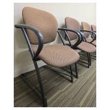 Office Guest Chair Set with Filing Cabinet
