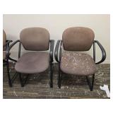 Office Guest Chair Set with Filing Cabinet