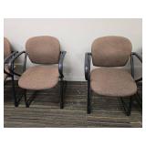 Office Guest Chair Set with Filing Cabinet
