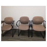 Office Guest Chair Set with Filing Cabinet