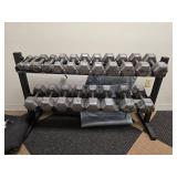 Complete Hex Dumbbell Set with Rack