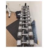 Complete Hex Dumbbell Set with Rack