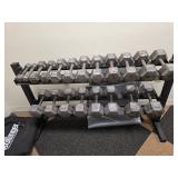 Complete Hex Dumbbell Set with Rack