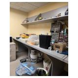 Contents of Room Commercial Office Storage System with Built-in Shelving