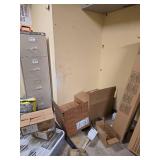 Contents of Room Commercial Office Storage System with Built-in Shelving