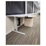 Modern Height-Adjustable Office Desk with Storage