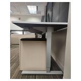 Modern Height-Adjustable Office Desk with Storage