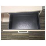 Office Workstation Set with Filing Cabinet and Ergonomic Chair