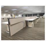 Modern Office Cubicle Workstations Set