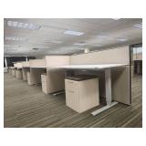 Modern Office Cubicle Workstations Set