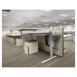 Modern Office Cubicle Workstations Set