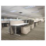 Modern Office Cubicle Workstations Set