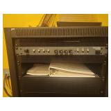 Professional Audio Equipment Rack with Crown Amplifier