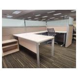 Modern Office Cubicle Set with Storage and Chair