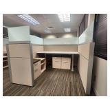 Modern Office Cubicle Workstation Set