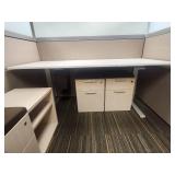 Modern Office Cubicle Workstation Set