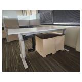 Modern Height-Adjustable Office Desk with Storage