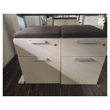Modern Height-Adjustable Office Desk with Storage