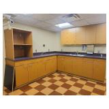 Complete Laboratory Cabinet Set with Sink and Countertops