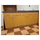 Complete Laboratory Cabinet Set with Sink and Countertops