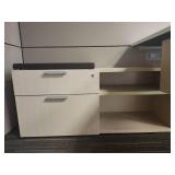 Modern L-Shaped Office Desk with Privacy Panel