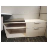 Modern Office Cubicle Workstation Set with Storage